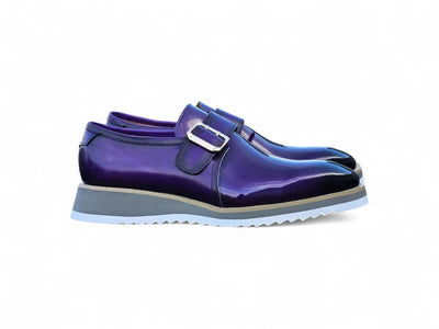 Carrucci Shoes Monkstrap Slip On Classic Leather Patent KS515 38P view 24