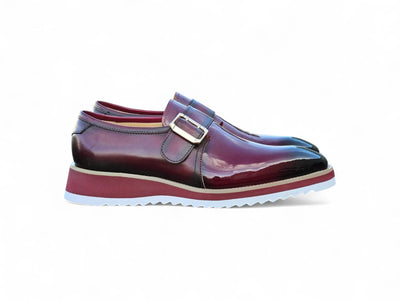 Carrucci Shoes Monkstrap Slip On Classic Leather Patent KS515 38P view 28