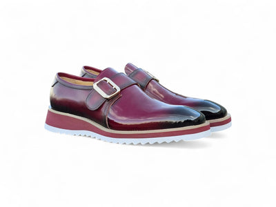 Carrucci Shoes Monkstrap Slip On Classic Leather Patent KS515 38P view 26