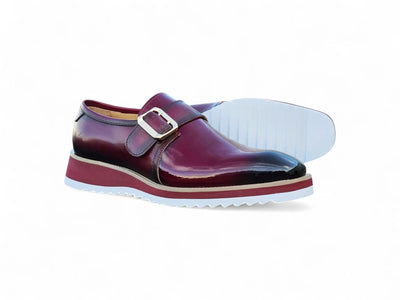 Carrucci Shoes Monkstrap Slip On Classic Leather Patent KS515 38P view 27