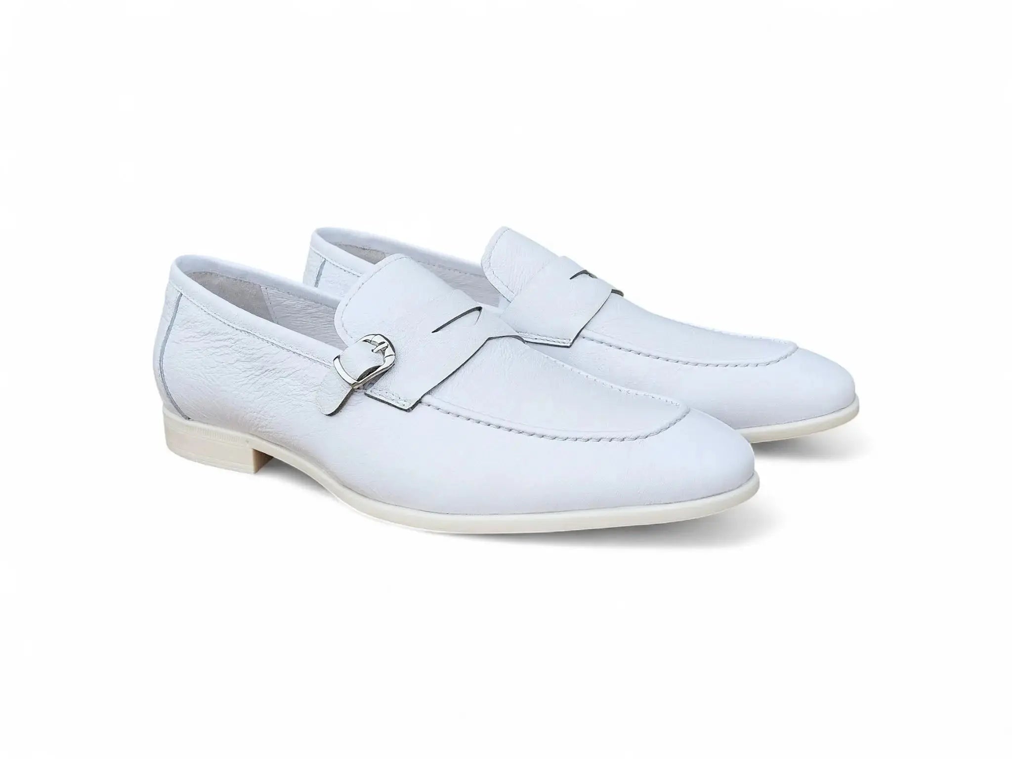Carrucci Shoes Men's Grant Buckle Loafer Men’s Full Grain Leather KS223 06