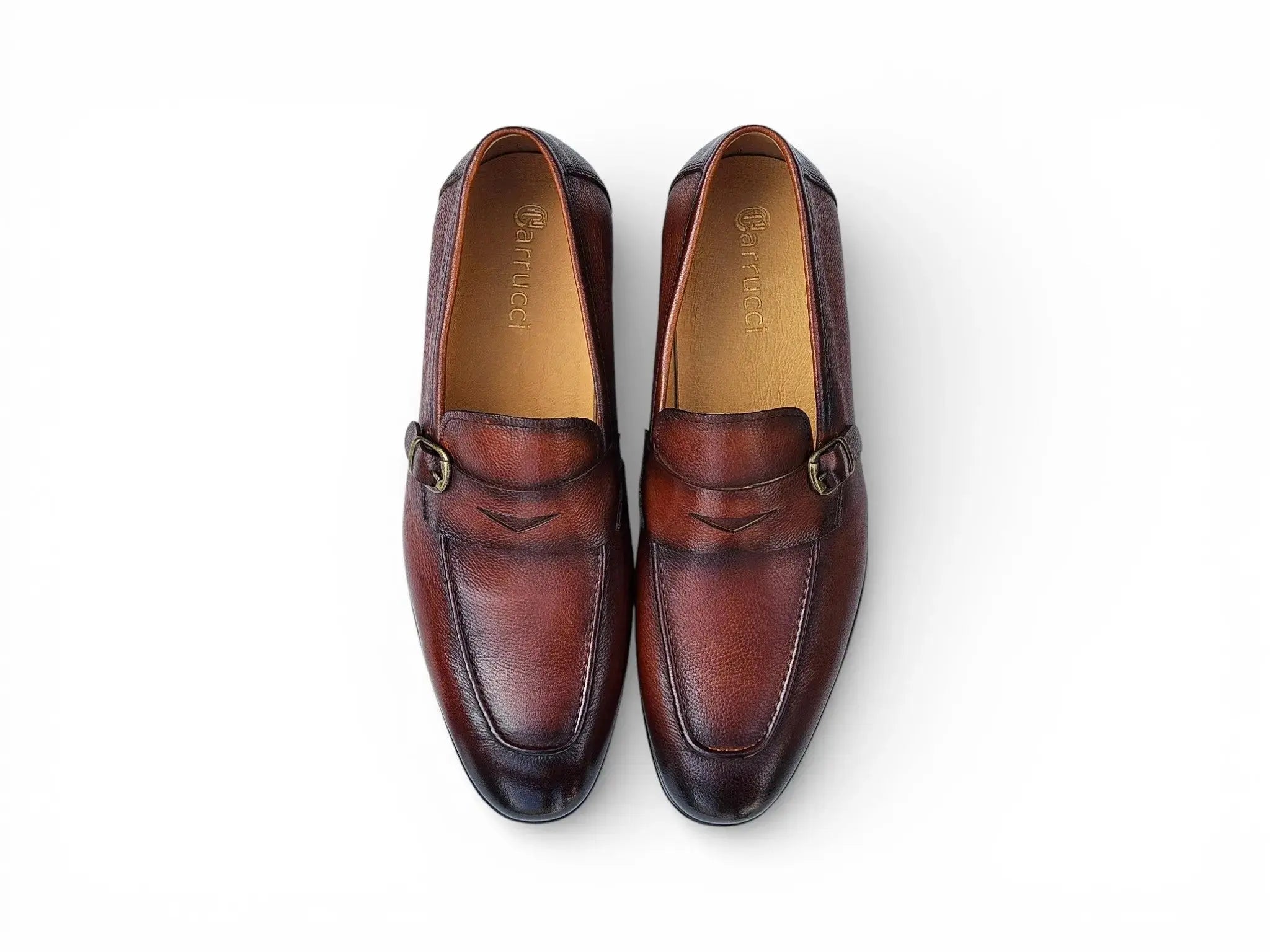 Carrucci Shoes Men's Grant Buckle Loafer Men’s Full Grain Leather KS223 06