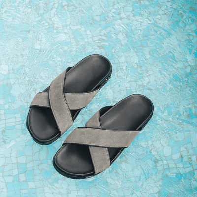 Del Toro Shoes Men's Grigio Amalfi Crossover Sandal
