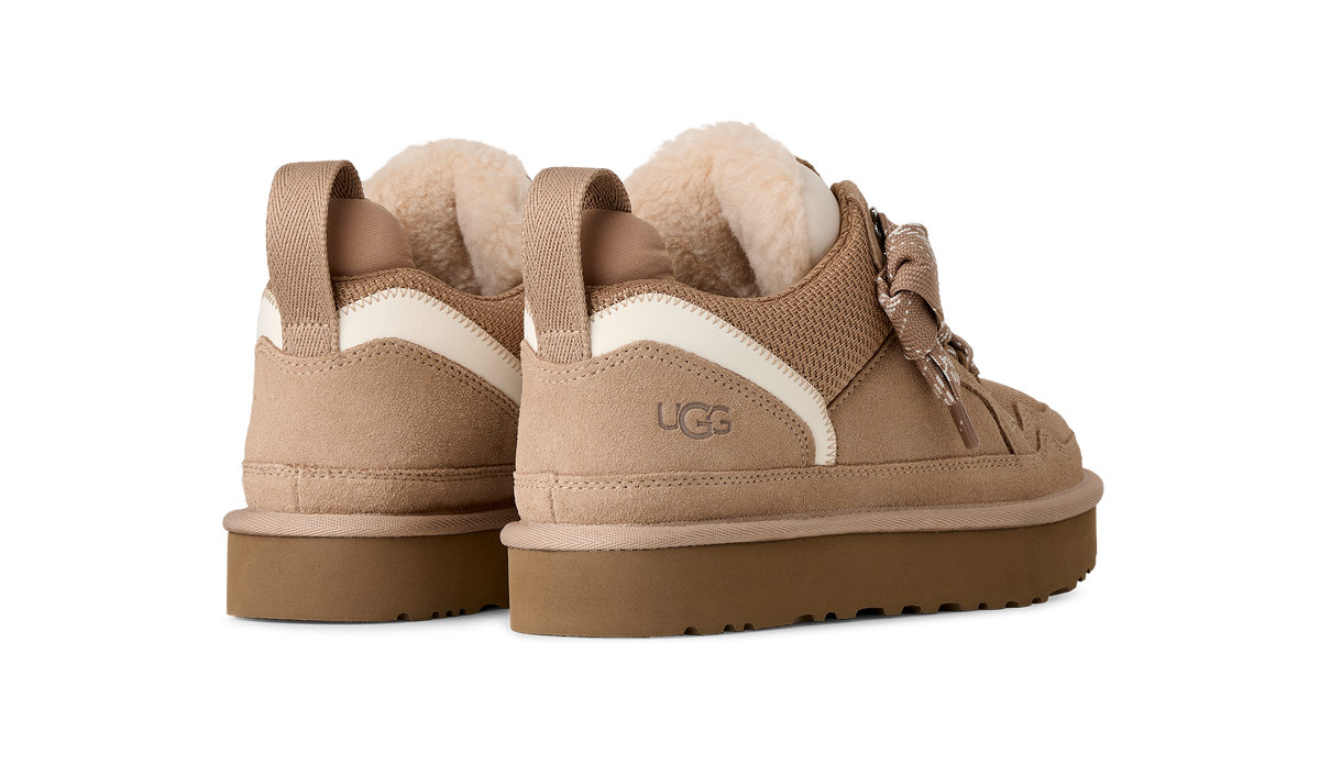 UGG Lowmel Womens Sneakers — Sand Suede Low-Top