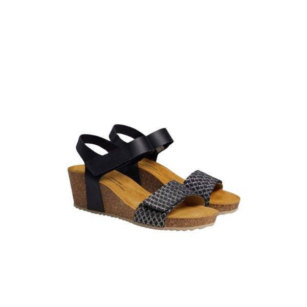 Eric Michael Gypsy Studded Fringe Wedge Sandal