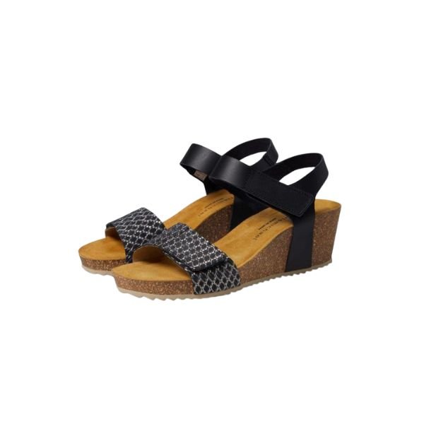 Eric Michael Gypsy Studded Fringe Wedge Sandal