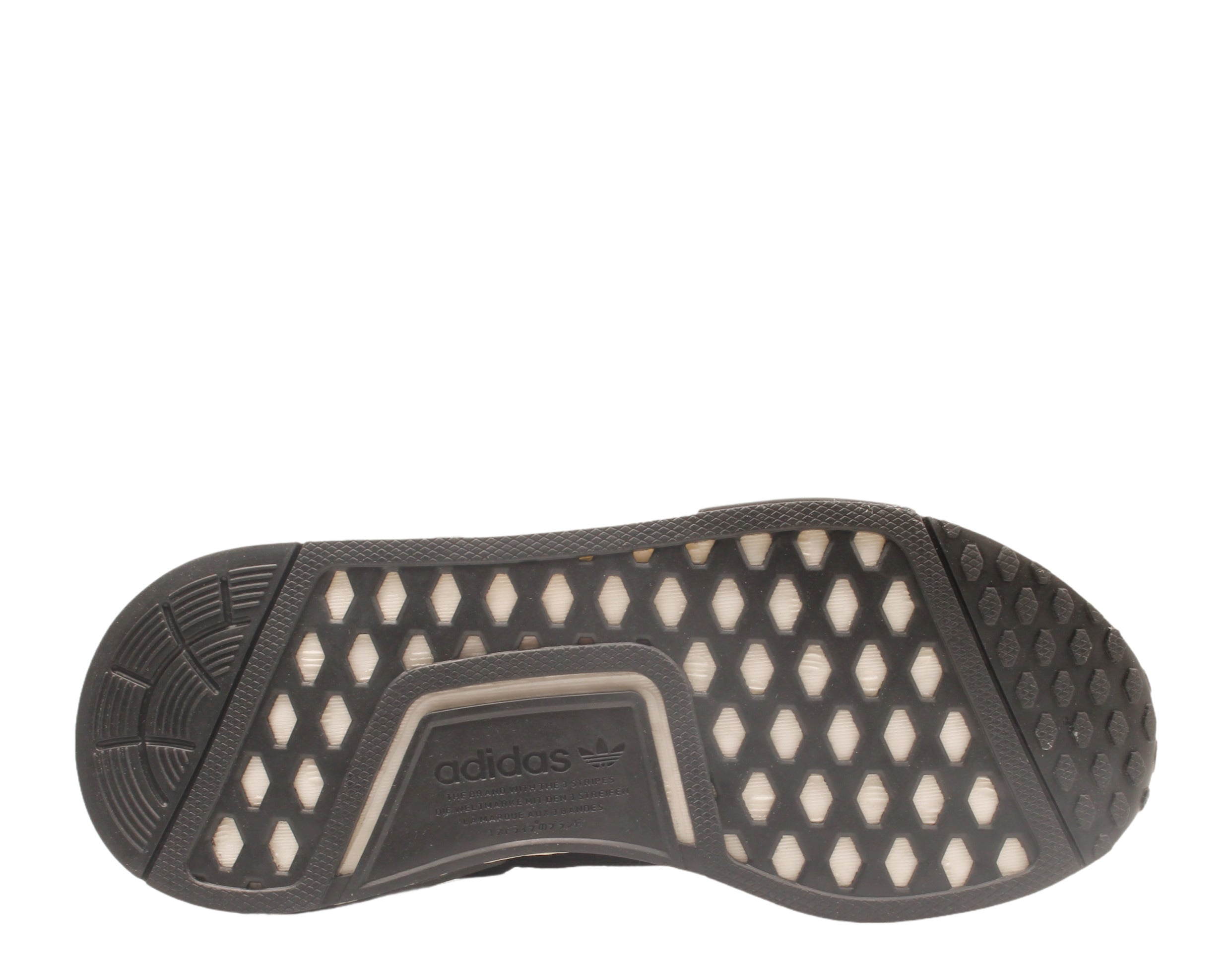 adidas NMD_R1 J Refined Kids' Sneakers — Black/White Running