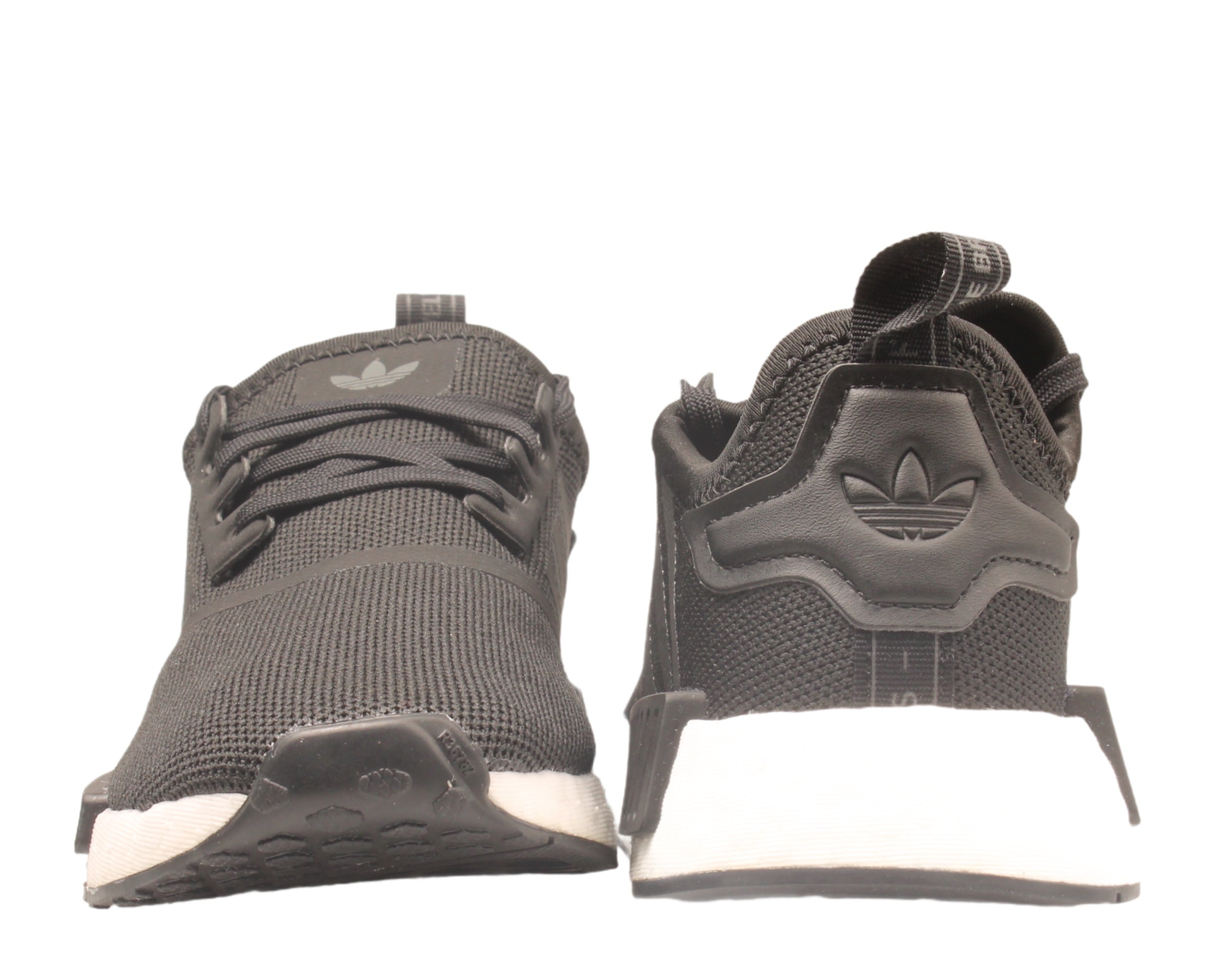 adidas NMD_R1 J Refined Kids' Sneakers — Black/White Running