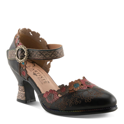 L'Artiste L'ARTISTE HAPPYDANCE SHOE shoe in beige multi with handcrafted leather design