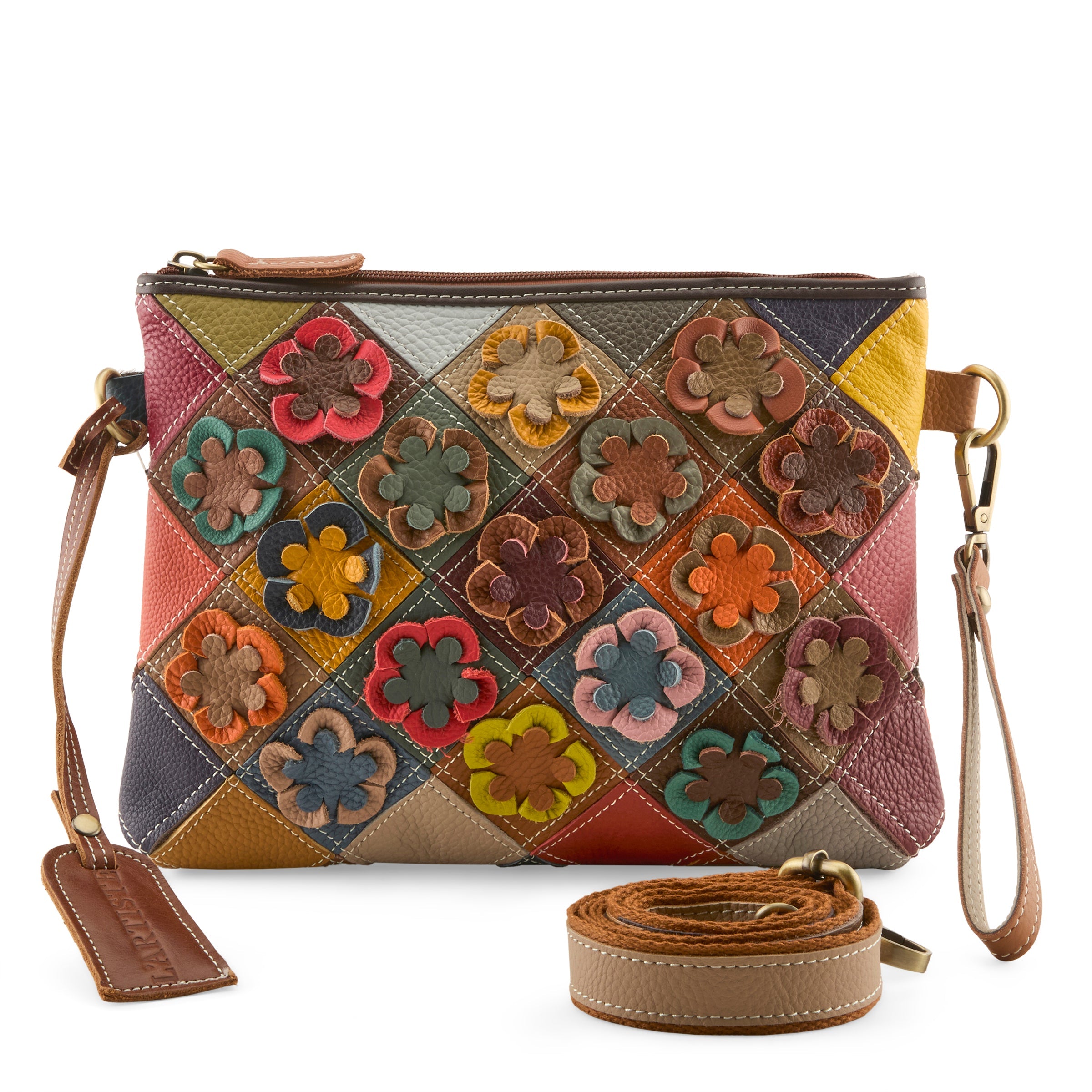 L'Artiste L'ARTISTE HB-HUGGER HANDBAG shoe in rainbow with handcrafted leather design