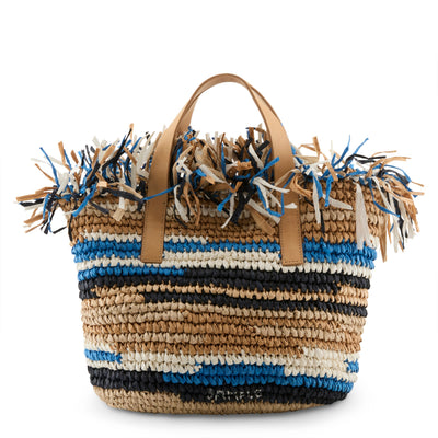 L'Artiste L'ARTISTE HB-JOYFULLY HANDBAG shoe in tan multi with handcrafted leather design