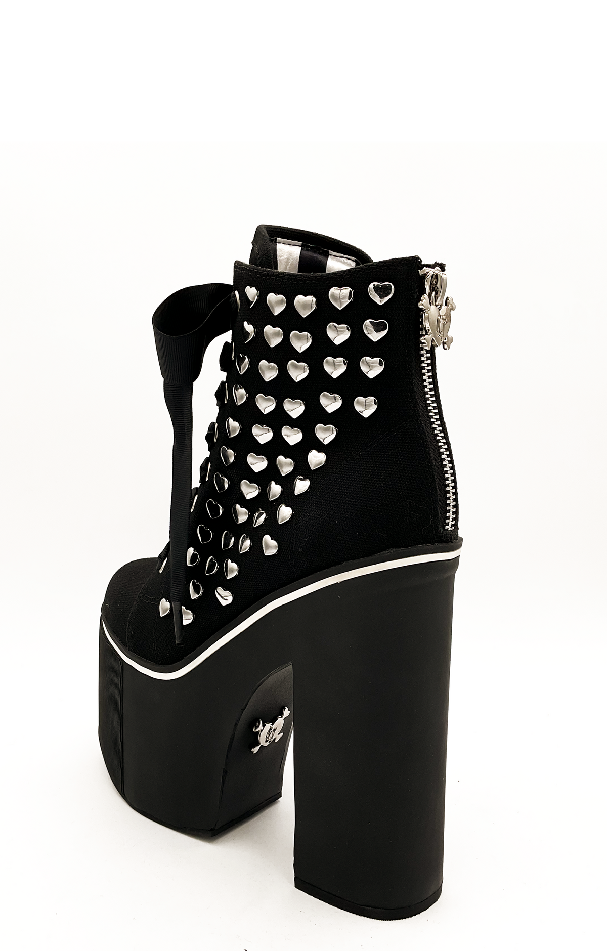Charla Tedrick  Heartcore Platform Sneaker - Black – rear view