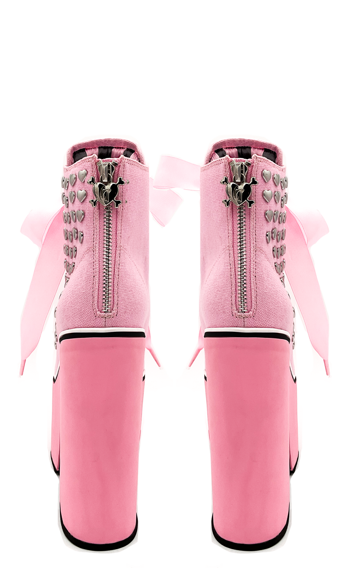 Charla Tedrick  Heartcore Platform Sneaker - Pink – rear view