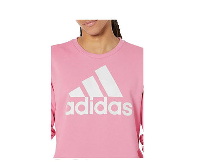 adidas Men's Essentials Big Logo Fleece Sweatshirt - Bliss Pink