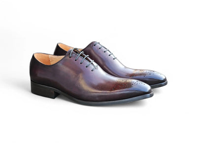 Carrucci Shoes Wholecut Calf Oxford Men's Leather KS503 36 front view
