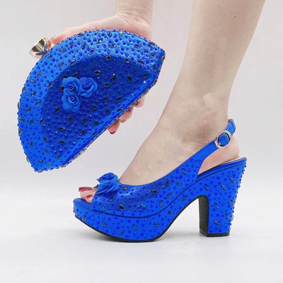 Italian Shoes With Matching Bags Set HKV1-8