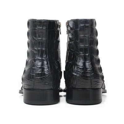 Maurice El Paso Hornback Custom Made Alligator Boot Black