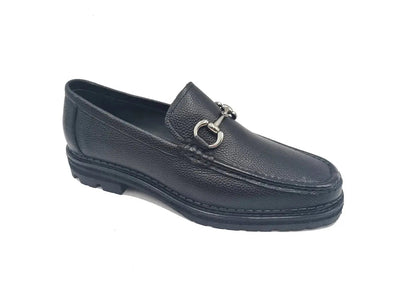 Carrucci Shoes CARRUCCI Men’s Horsebit Loafer Lug Sole Pebble Calfskin view 36