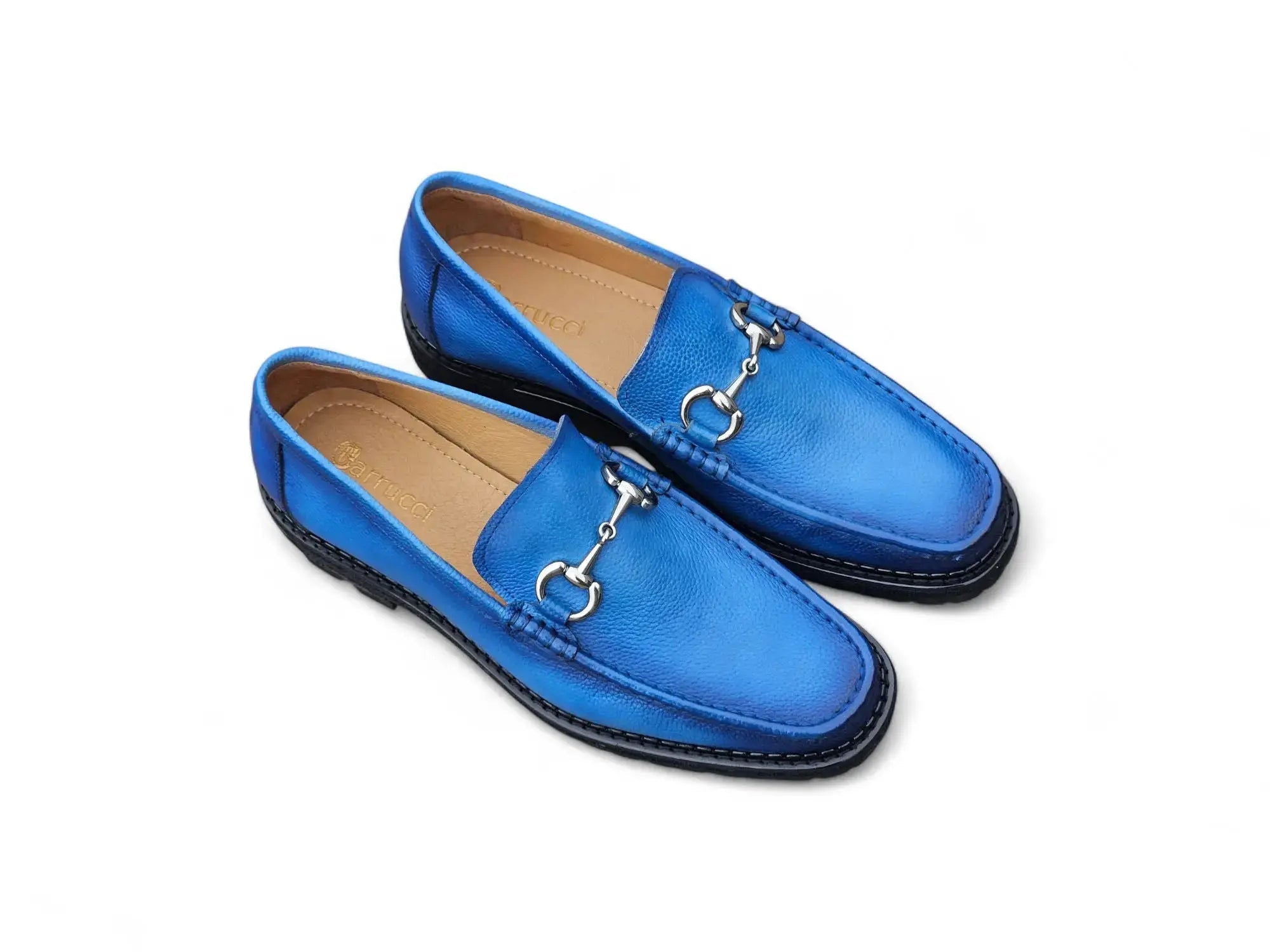 Carrucci Shoes CARRUCCI Men’s Horsebit Loafer Lug Sole Pebble Calfskin view 27