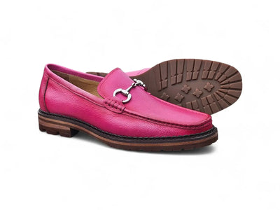 Carrucci Shoes CARRUCCI Men’s Horsebit Loafer Lug Sole Pebble Calfskin view 32
