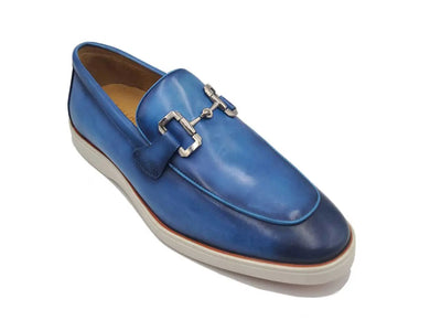 Carrucci Shoes Men's Horsebit Loafer Sporty Sole Hand Burnished Men's Leather