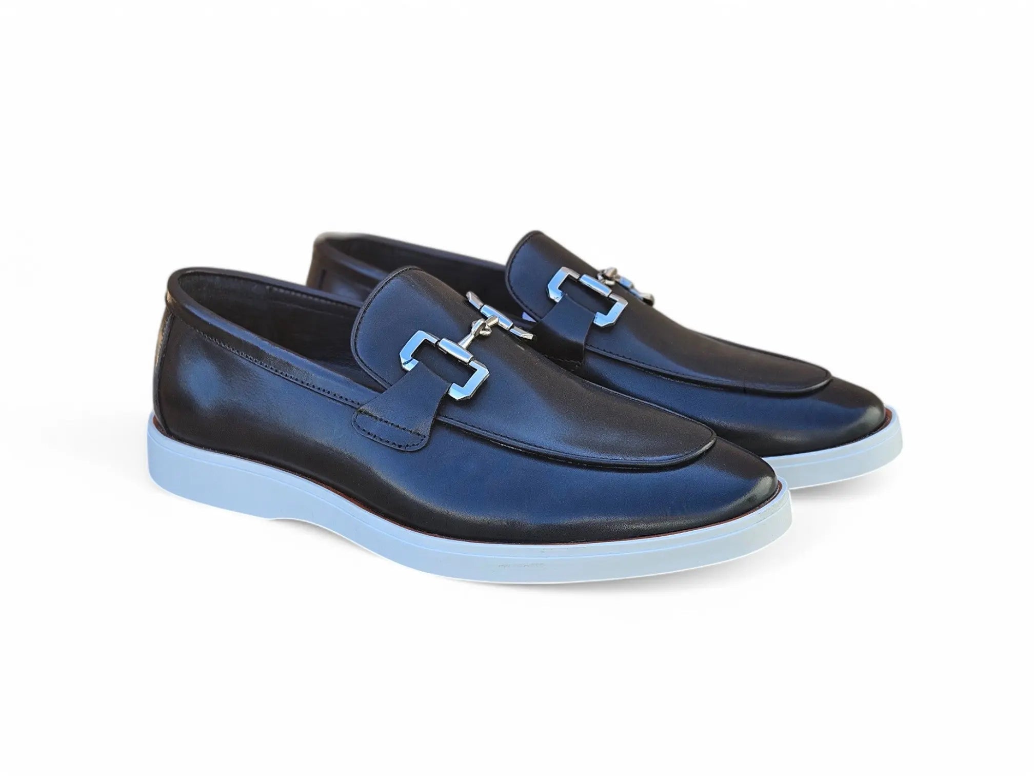 Carrucci Shoes Men's Horsebit Loafer Sporty Sole Hand Burnished Men's Leather