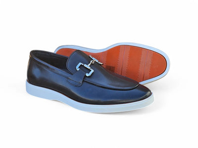 Carrucci Shoes Men's Horsebit Loafer Sporty Sole Hand Burnished Men's Leather