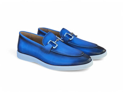 Carrucci Shoes Men's Horsebit Loafer Sporty Sole Hand Burnished Men's Leather