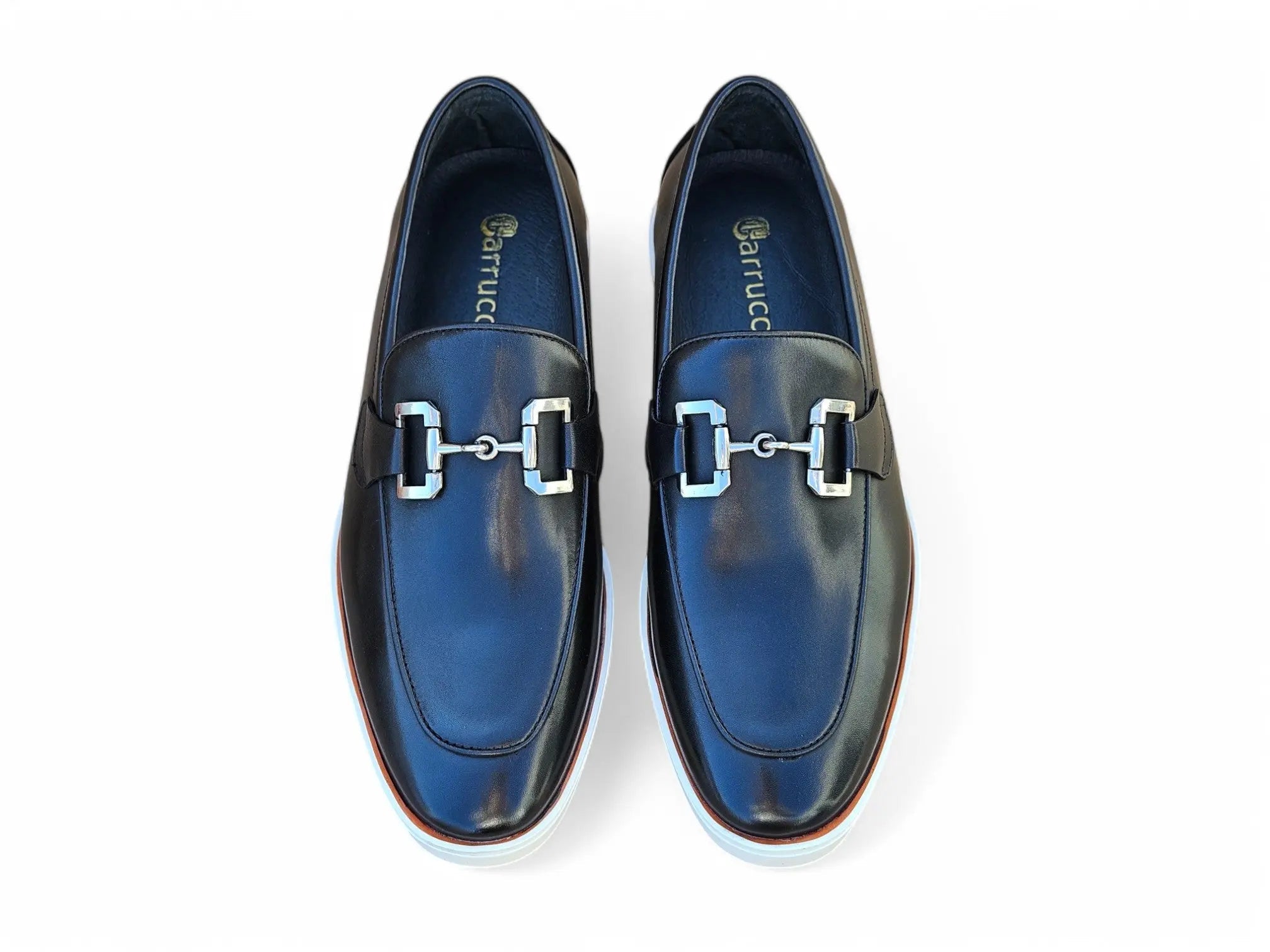 Carrucci Shoes Men's Horsebit Loafer Sporty Sole Hand Burnished Men's Leather