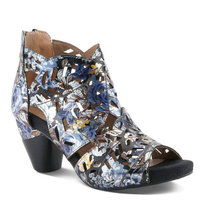 L'Artiste L'ARTISTE ICON-MET SHOOTIE SANDAL sandal in blue multi with handcrafted leather design