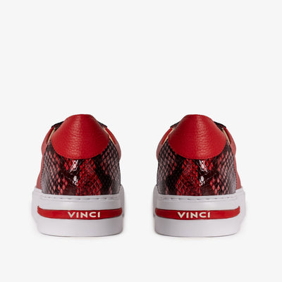 Vinci Leather The Burano Red Leather Women Sneaker – product view 3