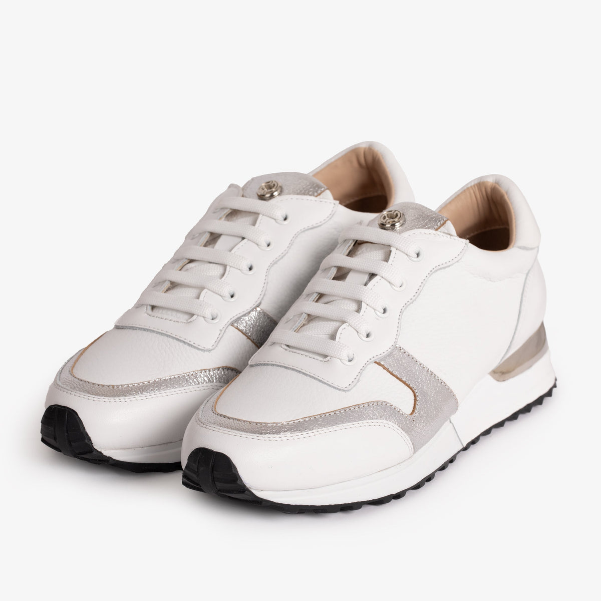 Vinci Leather The Masal White Leather Women Sneaker – product view 2