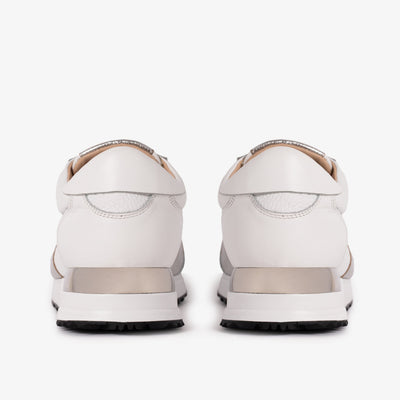 The Masal White Leather Women Sneaker