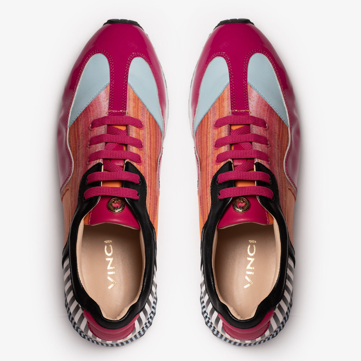 Vinci Leather Santa Amaro Multi Color Fuchsia Women Sneaker – product view 3
