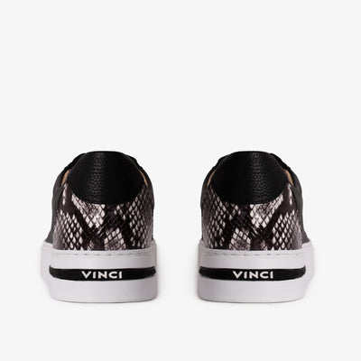 The Burano Black & White  Leather Women Sneaker
