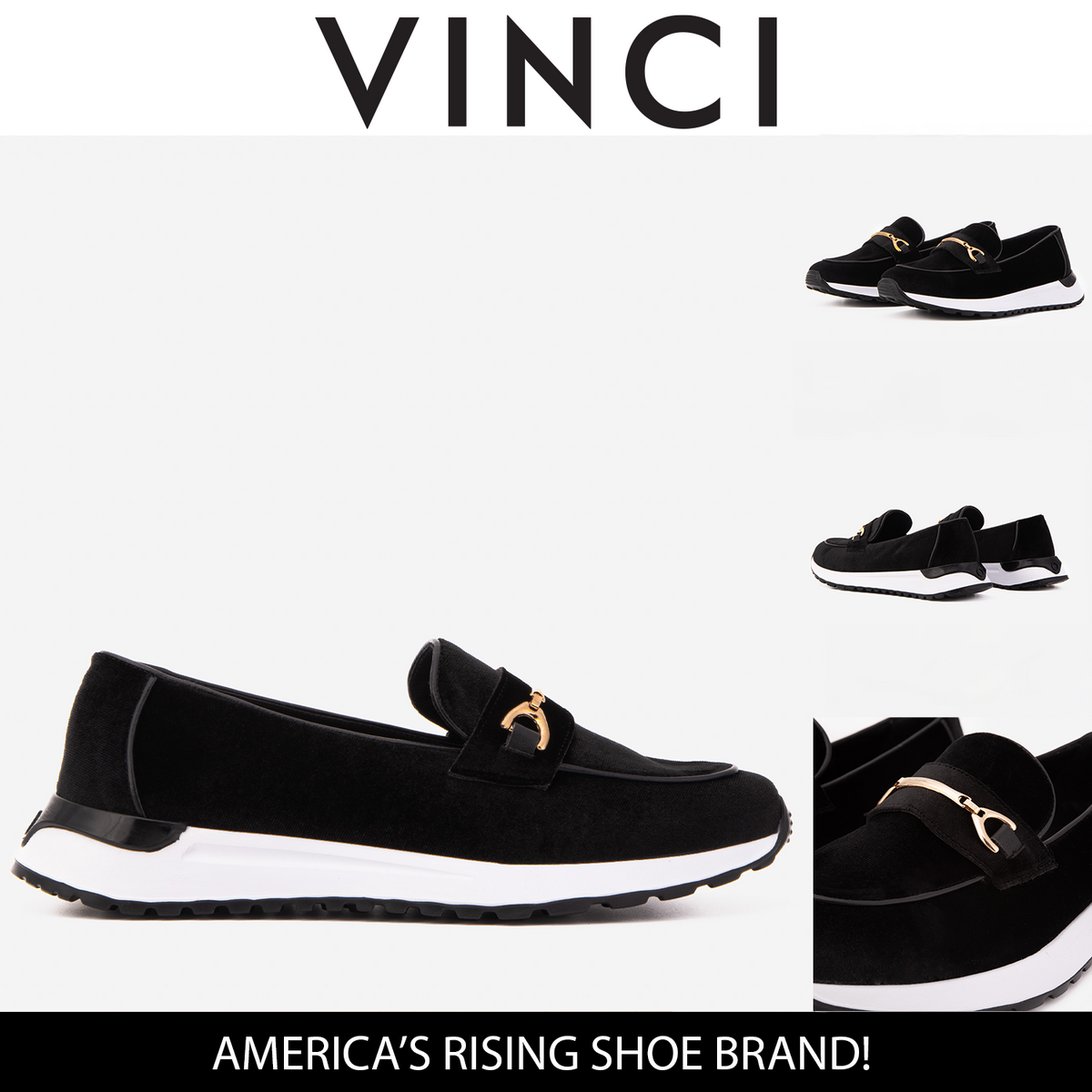 Vinci Leather The Milan Black Leather Women Sneaker – product view 3
