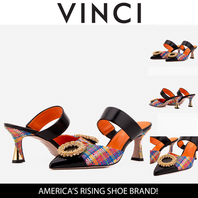 Vinci Leather The Valencia Multicolor Leather Women Jewel Heel Mule Sandal – product view 7