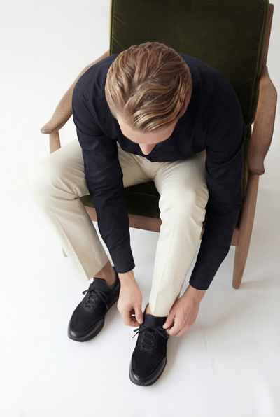 The Hudson Black Suede Men Sneaker