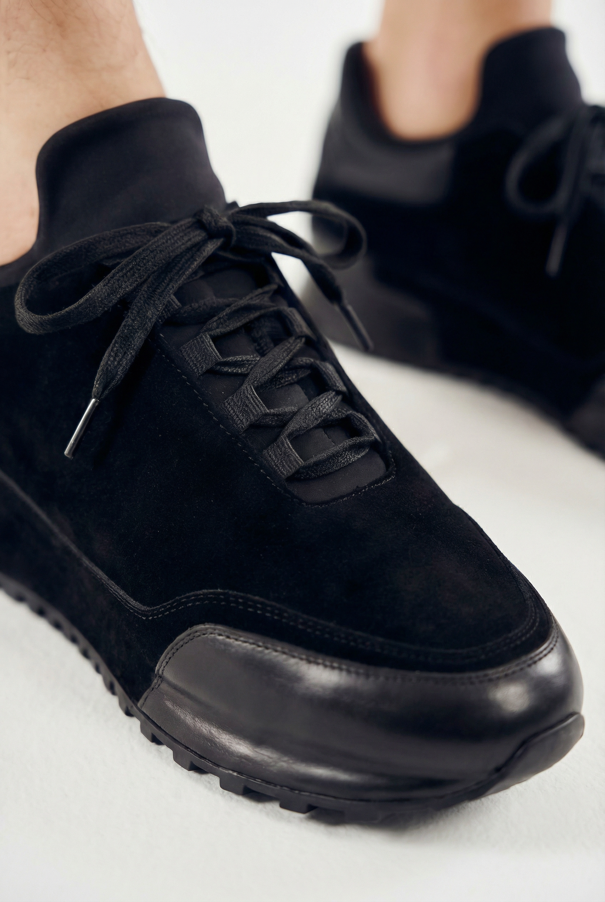Vinci Leather The Hudson Black Suede Men Sneaker – product view 8