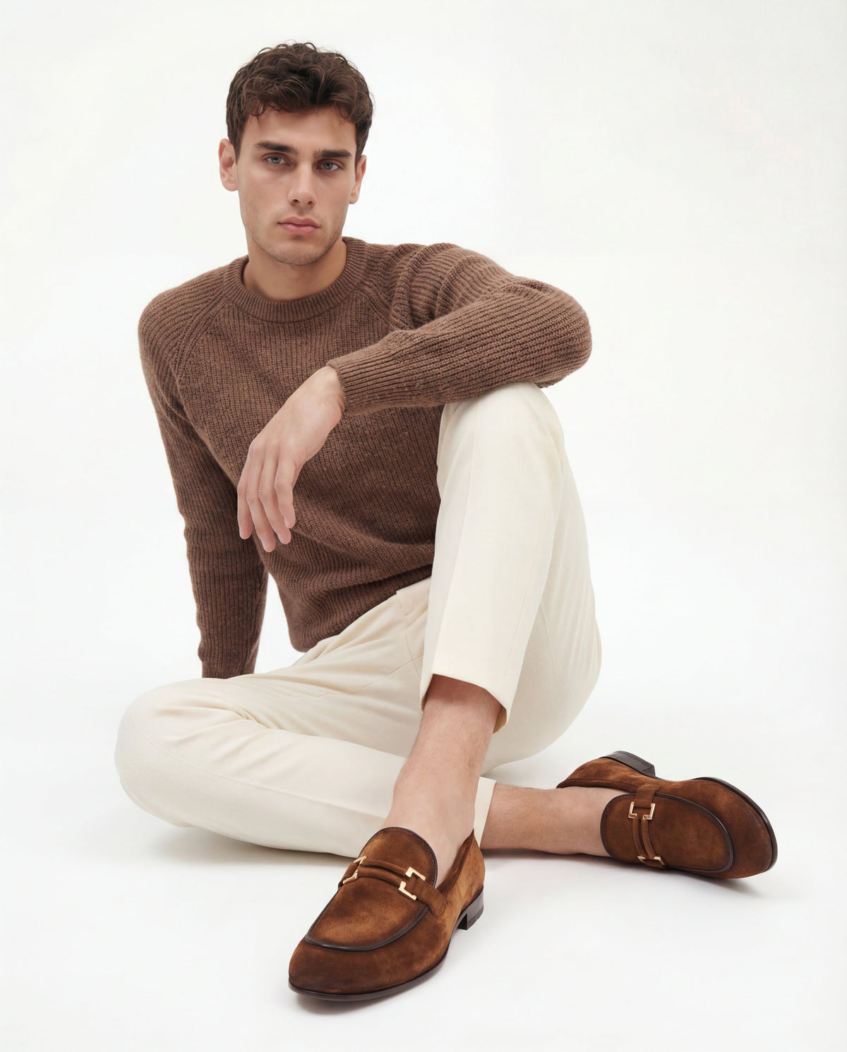 The Brooks Brown Suede Bit Loafer Men Shoe – product view 11