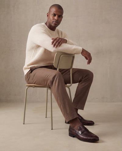 The Aurelio Brown Python & Baby Buffalo Leather Penny Loafer