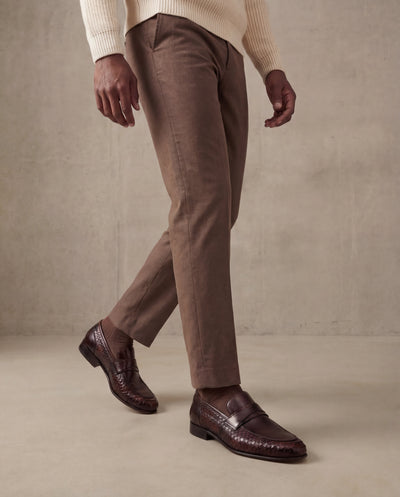 The Aurelio Brown Python & Baby Buffalo Leather Penny Loafer