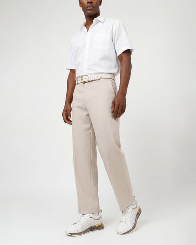 The Cenova White & Gold Leather Men Sneaker