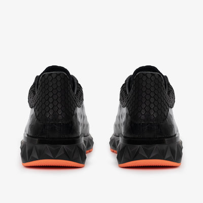The Caesars Black Leather  Men Sneaker