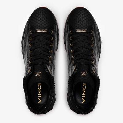 The Caesars Black Leather High-Top Men Sneaker