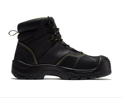 ROCKROOSTER Woodland Black 6 inch Waterproof Composite Toe Leather Work Boots AK663