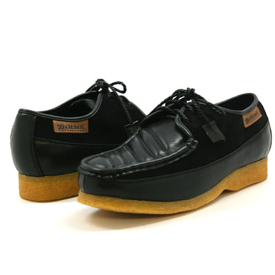 British Walkers Crown Men's Black Leather and Suede Lace Up Shoes view 1