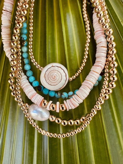 Pure Sea Shell + 14k Gold Filled || Stretch Anklet or Bracelet