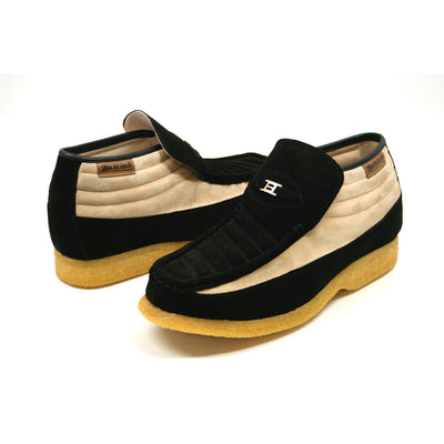 British Walkers Liberty Men's Black and Tan Suede High Top Shoes view 1