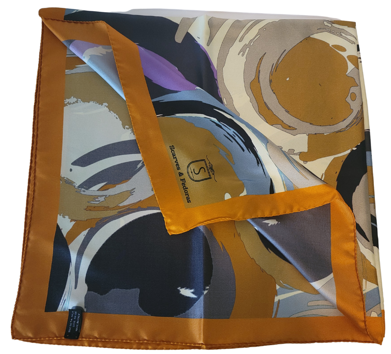 Scarves & Fedoras  BAROCCO 100% ITALIAN SILK SCARF – product view 4